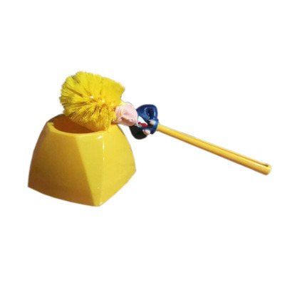 Funny Plastic Toilet Brush with Holder Set